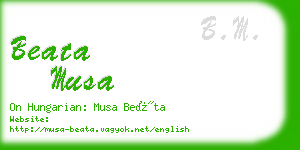 beata musa business card